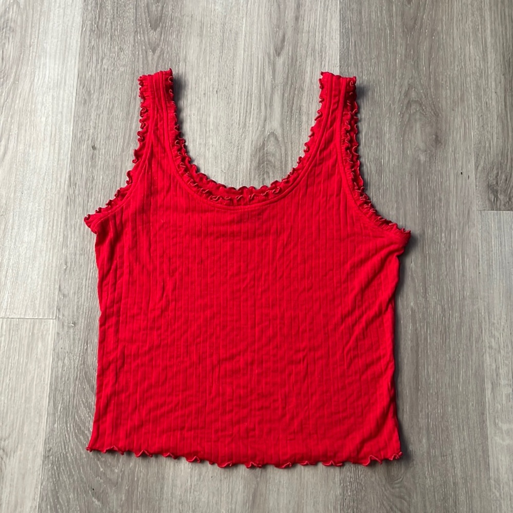 Red Out From Under by Urban Outfitters cropped tank top M
